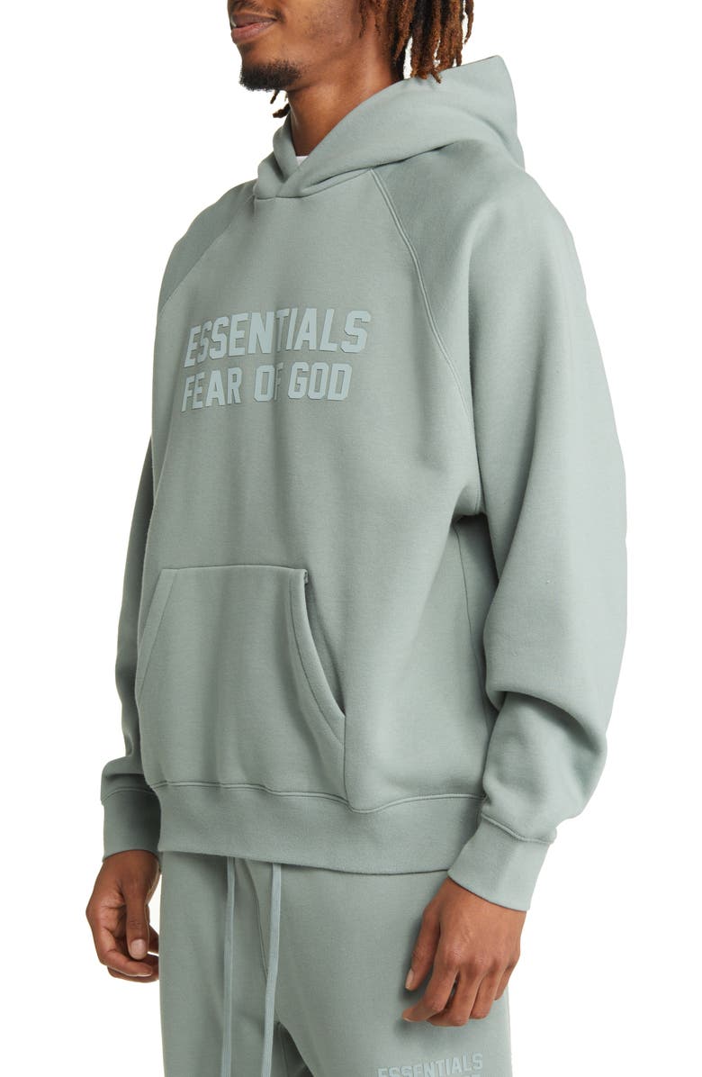 Fear of God Essentials Logo Fleece Hoodie, Alternate, color, 