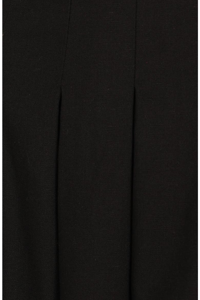 Maria Cutout Puff Sleeve Midi Dress, Alternate, color, BLACK