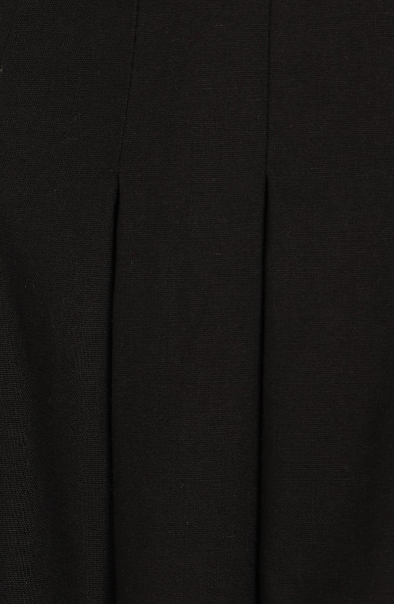 Petal & Pup Maria Cutout Puff Sleeve Midi Dress, Alternate, color, Black