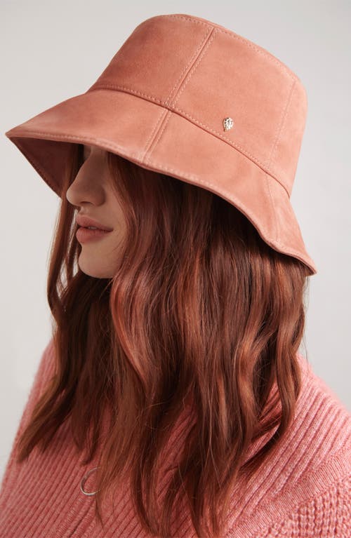 Helen Kaminski Whitney Leather Bucket Hat In Brown