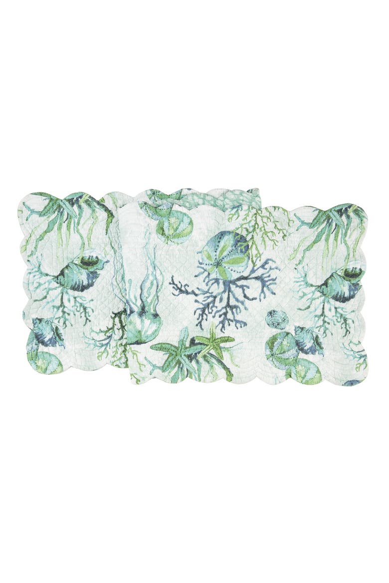 Shorecrest Table Runner, 14" x 51", Main, color, Green