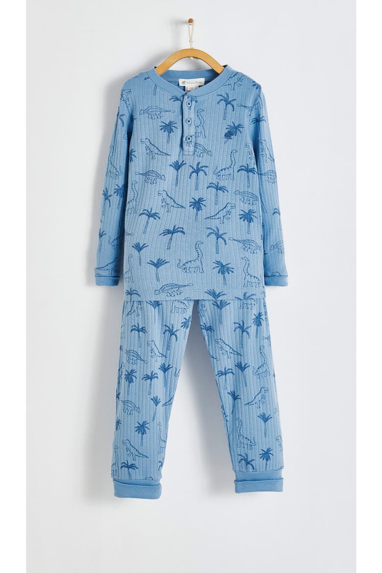 Premium Cotton Roar Snug Fit Long Pajama Set for Infant, Alternate, color, Blue