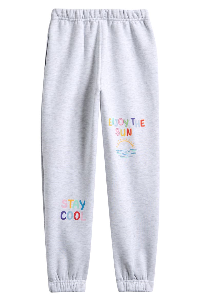 Kids' Happy Place Burnout Joggers, Alternate, color, ASH GREY