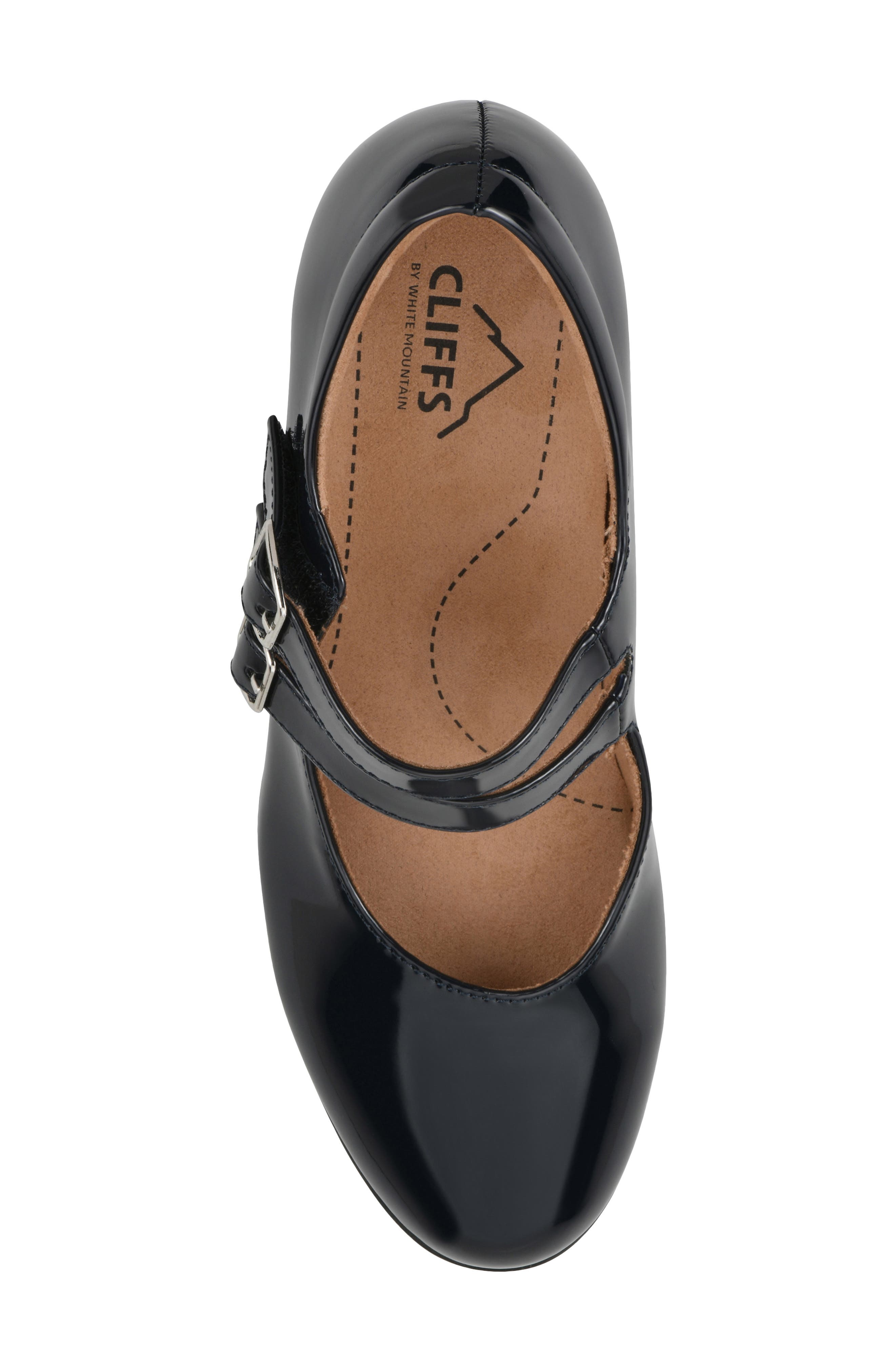 Tristin Block Heel Pump, Alternate, color, NAVY/ PATENT