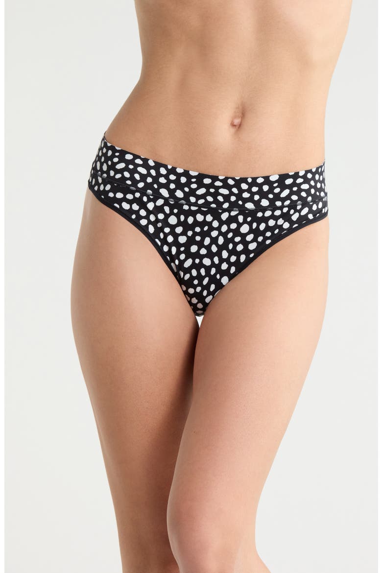 Soft N' Savage Cheeky Panties, Main, color, BLACK CAVIAR WILD DOTS PRINT