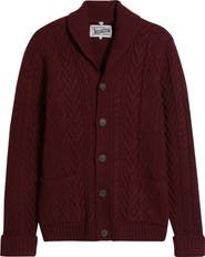 Schott NYC Wool Blend Fisherman Cardigan