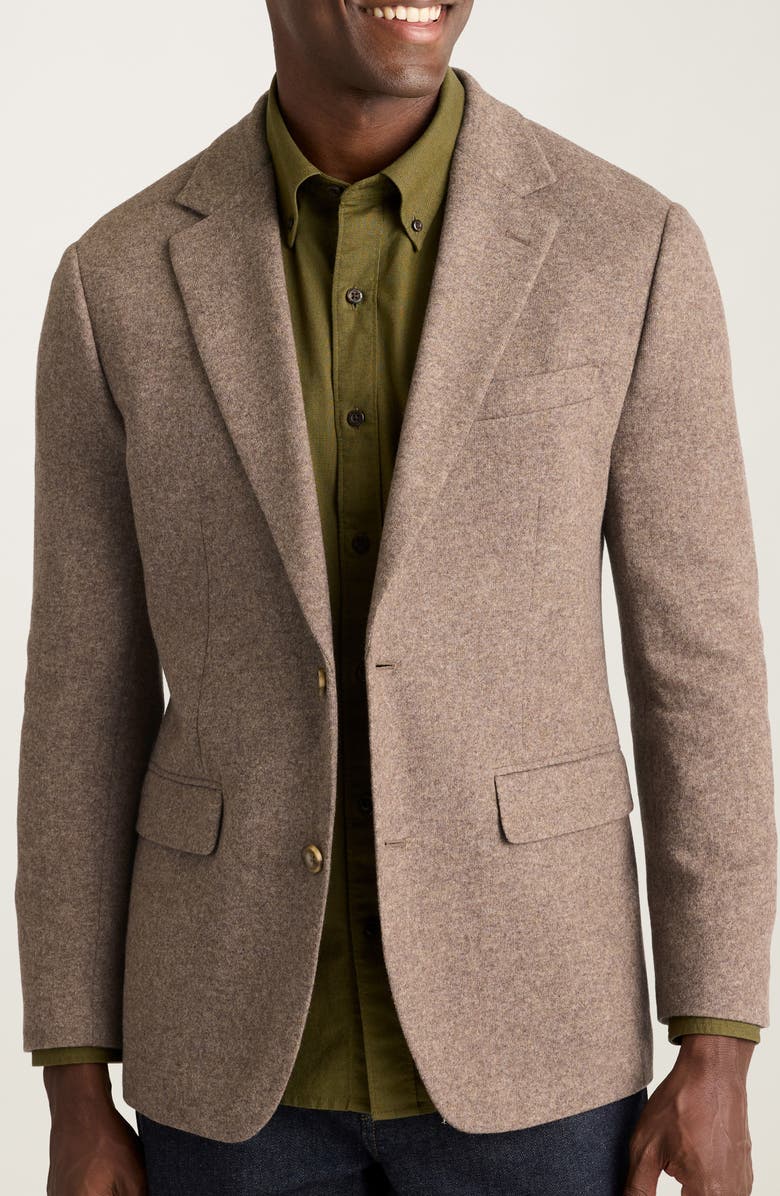 Bonobos Slim Fit Wool Blend Knit Blazer, Main, color, 300 Mushroom