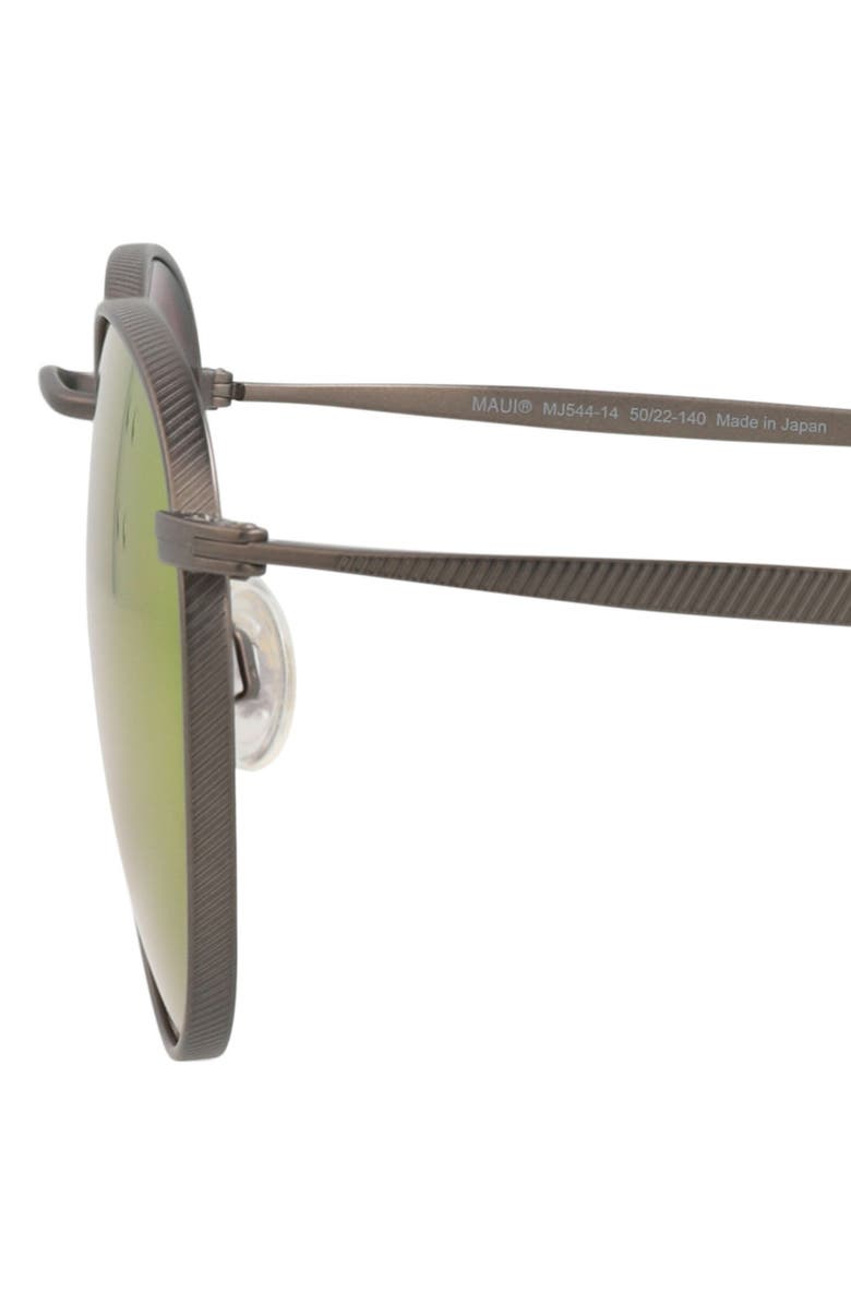 Maui Jim 51mm Polarized Gradient Round Sunglasses, Alternate, color, Grey Grey Sunrise