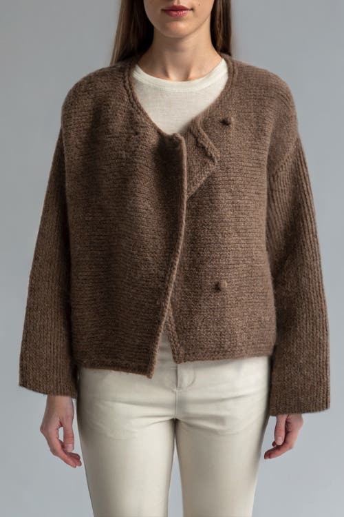 Sskein Momo Handknit Cardigan In Charcoal