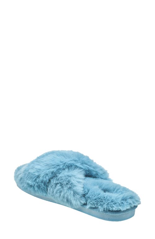 Nine West X-band Faux Fur Slipper In Multi