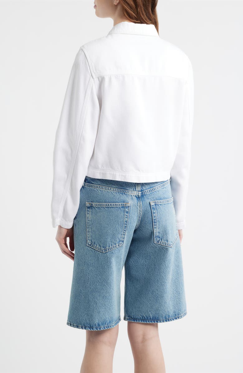 rag & bone Adrianna Denim Trucker Jacket, Alternate, color, White