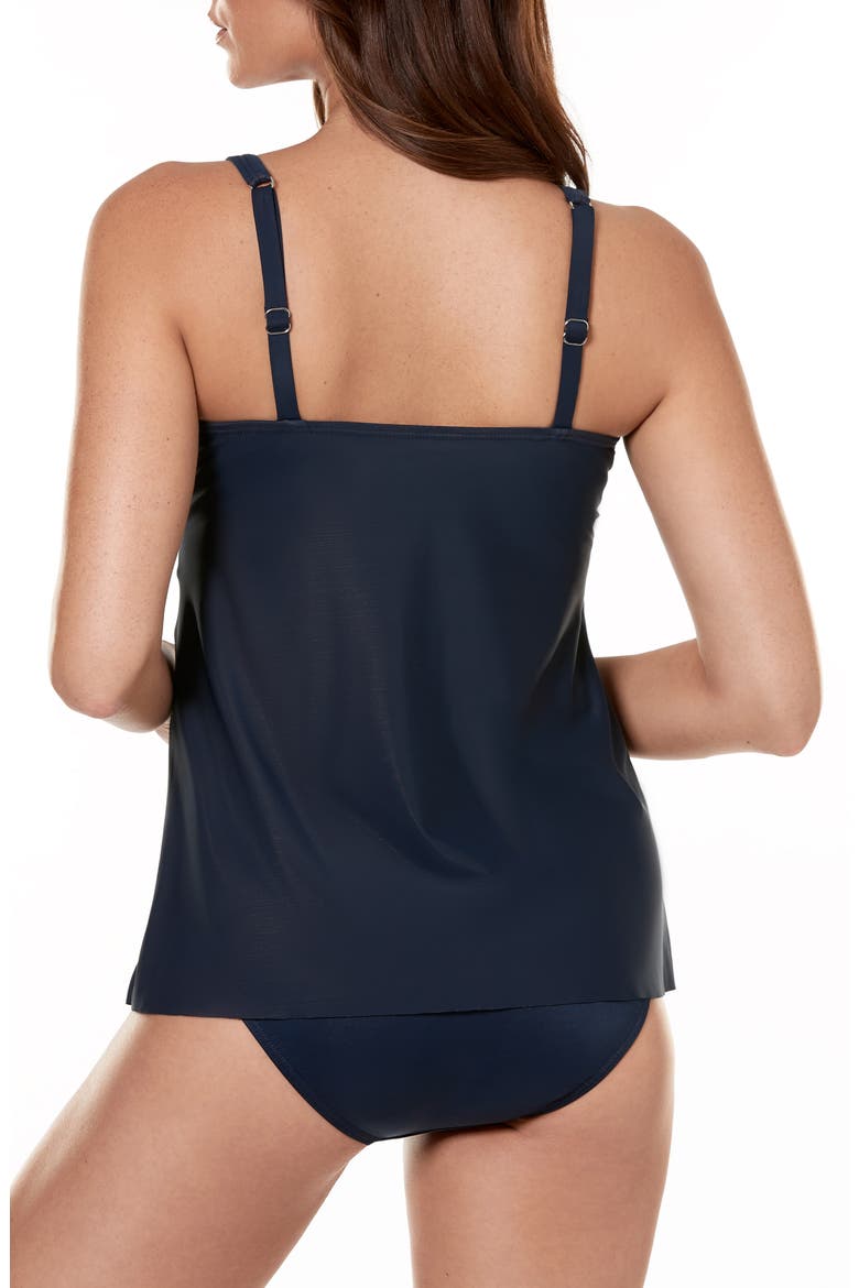 Surplice Underwire Tankini Top, Alternate, color, MDN