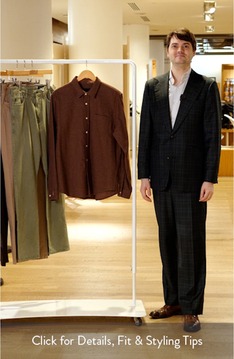 Runson Relaxed Fit Flannel Button-Up Shirt, sales video thumbnail