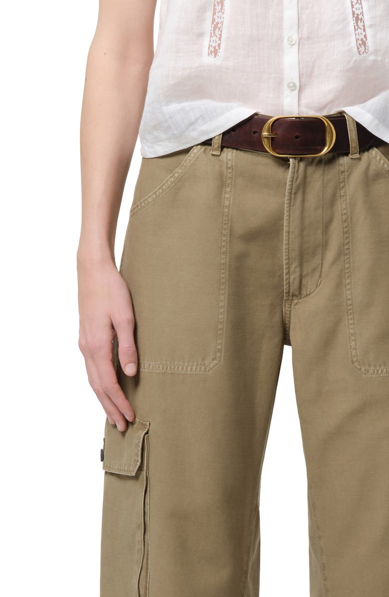 Citizens of Humanity Thassos Twisted Seam Ankle Utility Pants, Alternate, color, Bezal Medium Olive Green