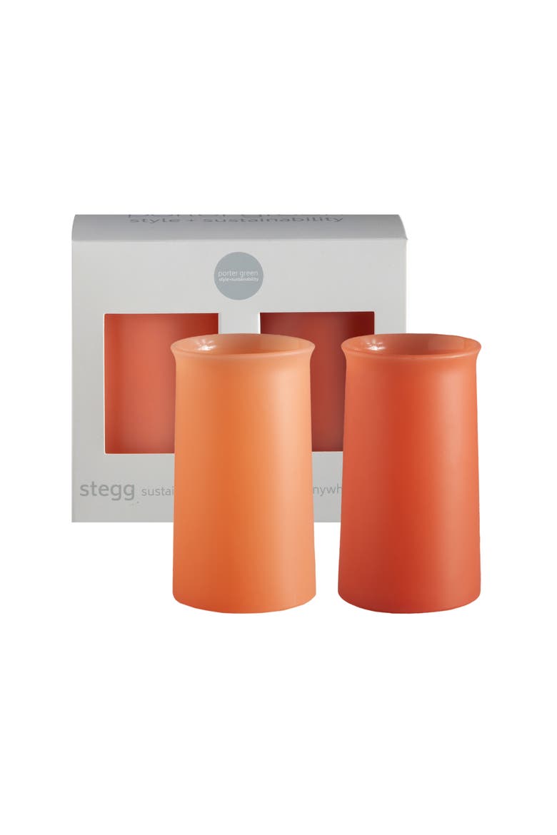 Stegg | Unbreakable Highball Glasses, Main, color, Terra + Peach