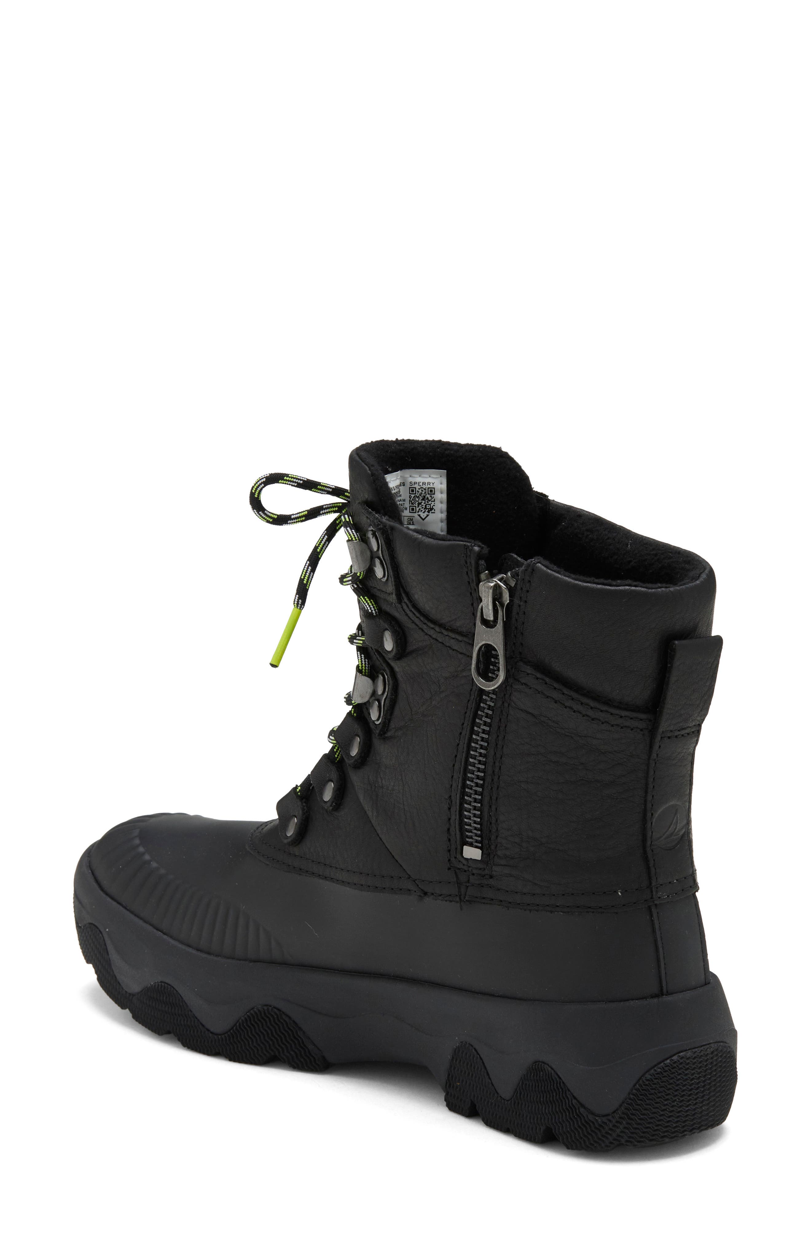 Acadia Leather Boot, Alternate, color, BLACK