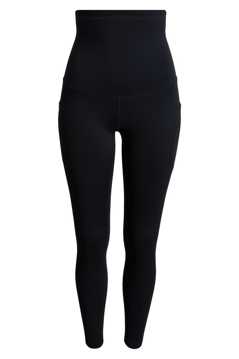 Dri-FIT High Waist 7/8 Pocket Maternity Leggings, Alternate, color, BLACK