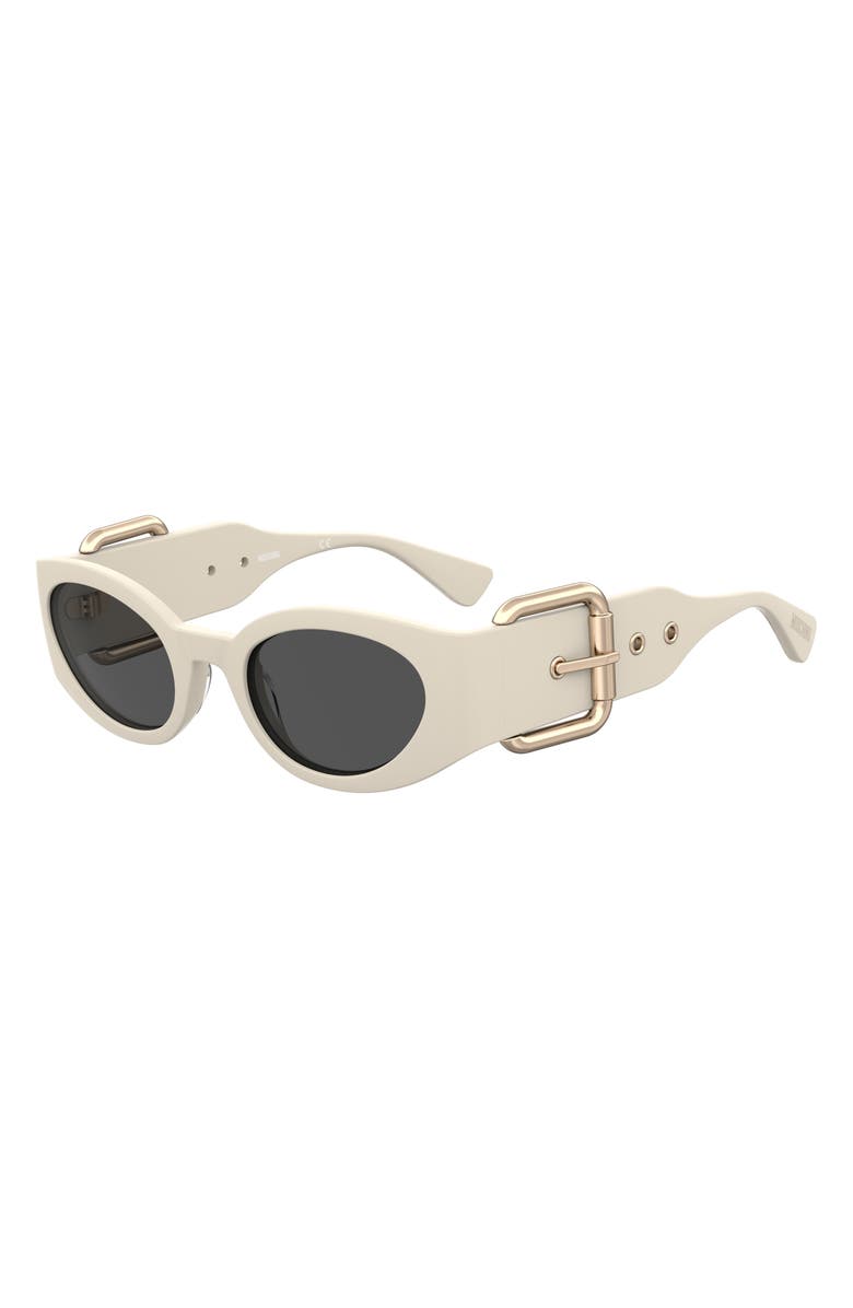 Moschino 53mm Cat Eye Sunglasses, Alternate, color, Ivory