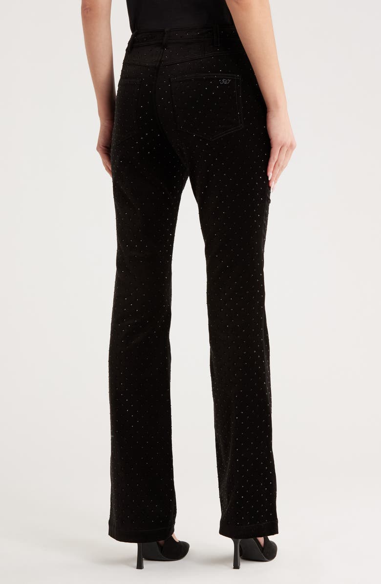 Cinq à Sept Ditsy Shailene Sequined Velvet Pants, Alternate, color, Black