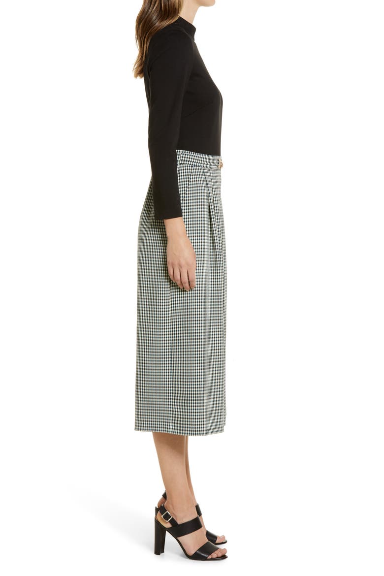 Twoffer Wide Leg Jumpsuit, Alternate, color, GREEN/ BLACK