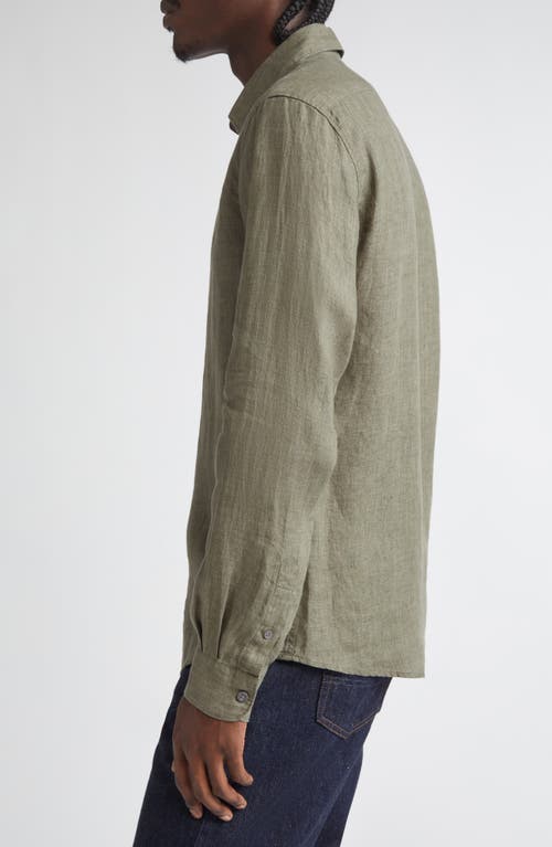 Sunspel Long Sleeve Linen Button-up Shirt