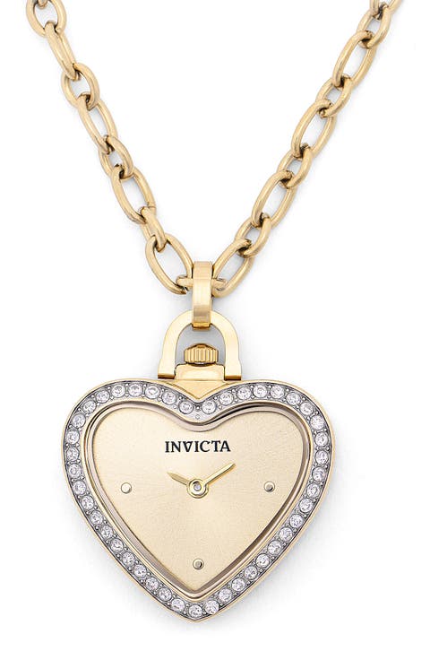 Mini Heart Pendant Chain Watch, 27.5mm