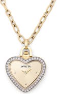 INVICTA Mini Heart Pendant Chain Watch, 27.5mm