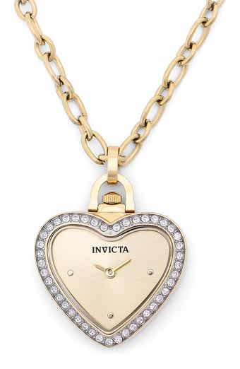 Mini Heart Pendant Chain Watch, 27.5mm