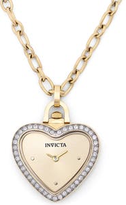 INVICTA Mini Heart Pendant Chain Watch, 27.5mm
