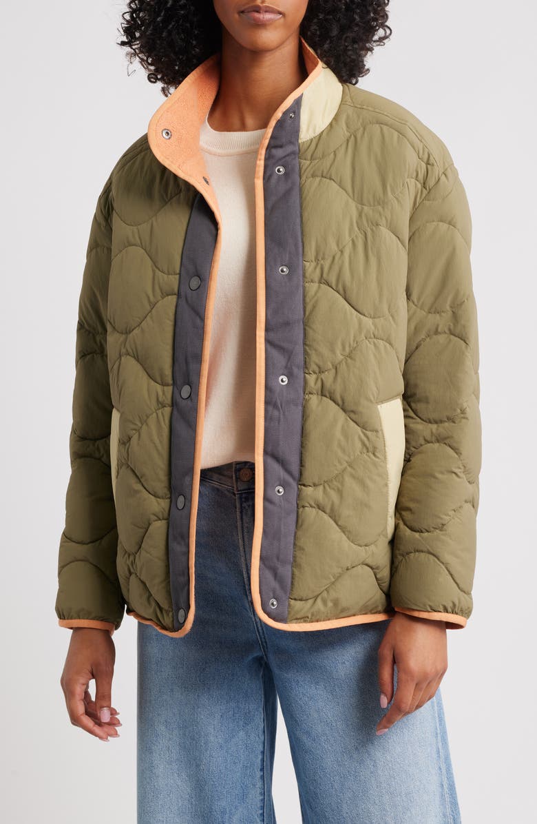 UGG<sup>®</sup> Jazlyn Quilted Jacket, Alternate, color, Burnt Olive