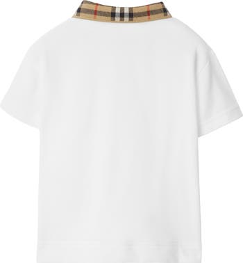 Check Collar Cotton Polo Shirt