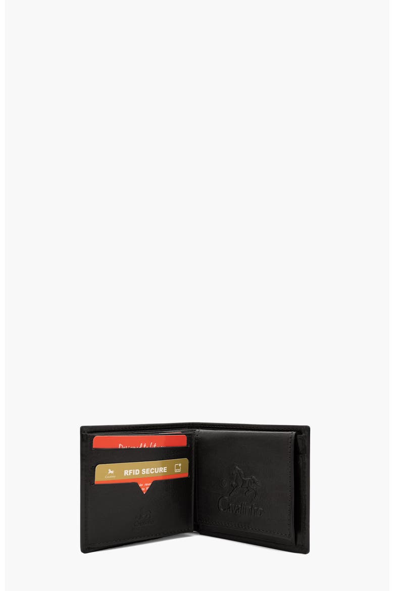 Gentleman Trifold Leather Wallet 529, Alternate, color, Black