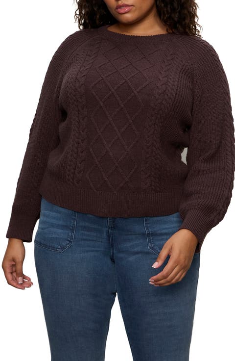 Nomad Cable Cotton Sweater (Plus)