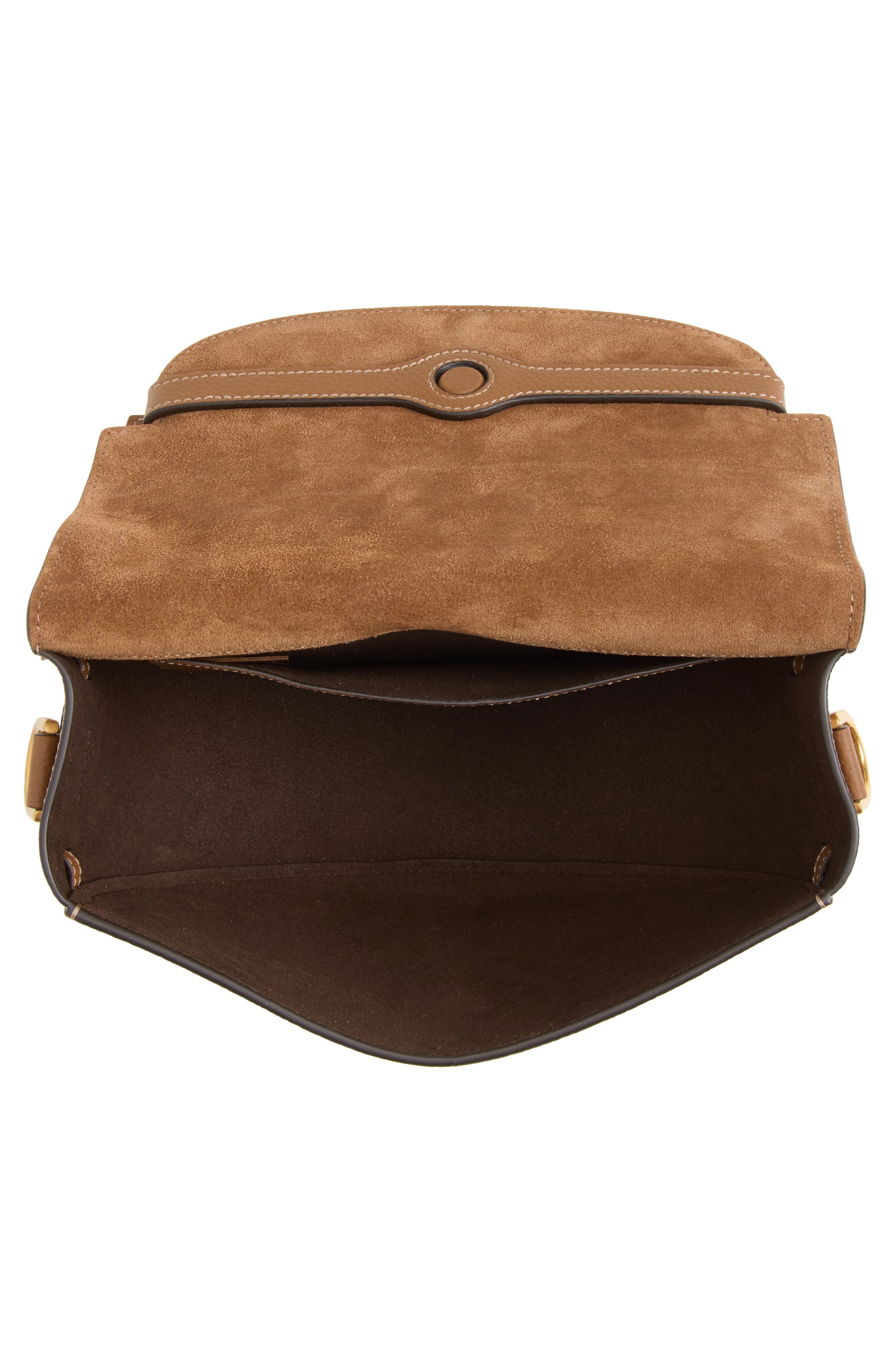 Tim Tracollina Tonda Mini Leather Crossbody Bag, Alternate, color, MARRONE CHIARO/ MARRONE