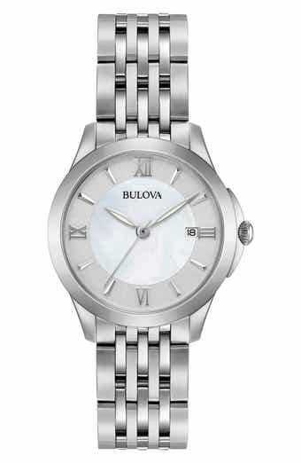 BULOVA Mother of Pearl Dial Bracelet Watch, 28mm
