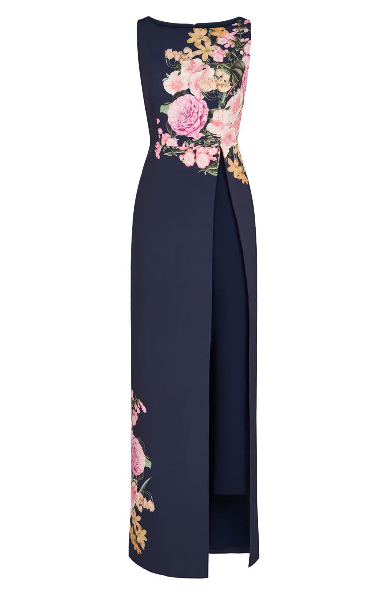 Kay Unger Esti Floral Maxi Jumpsuit, Alternate, color,