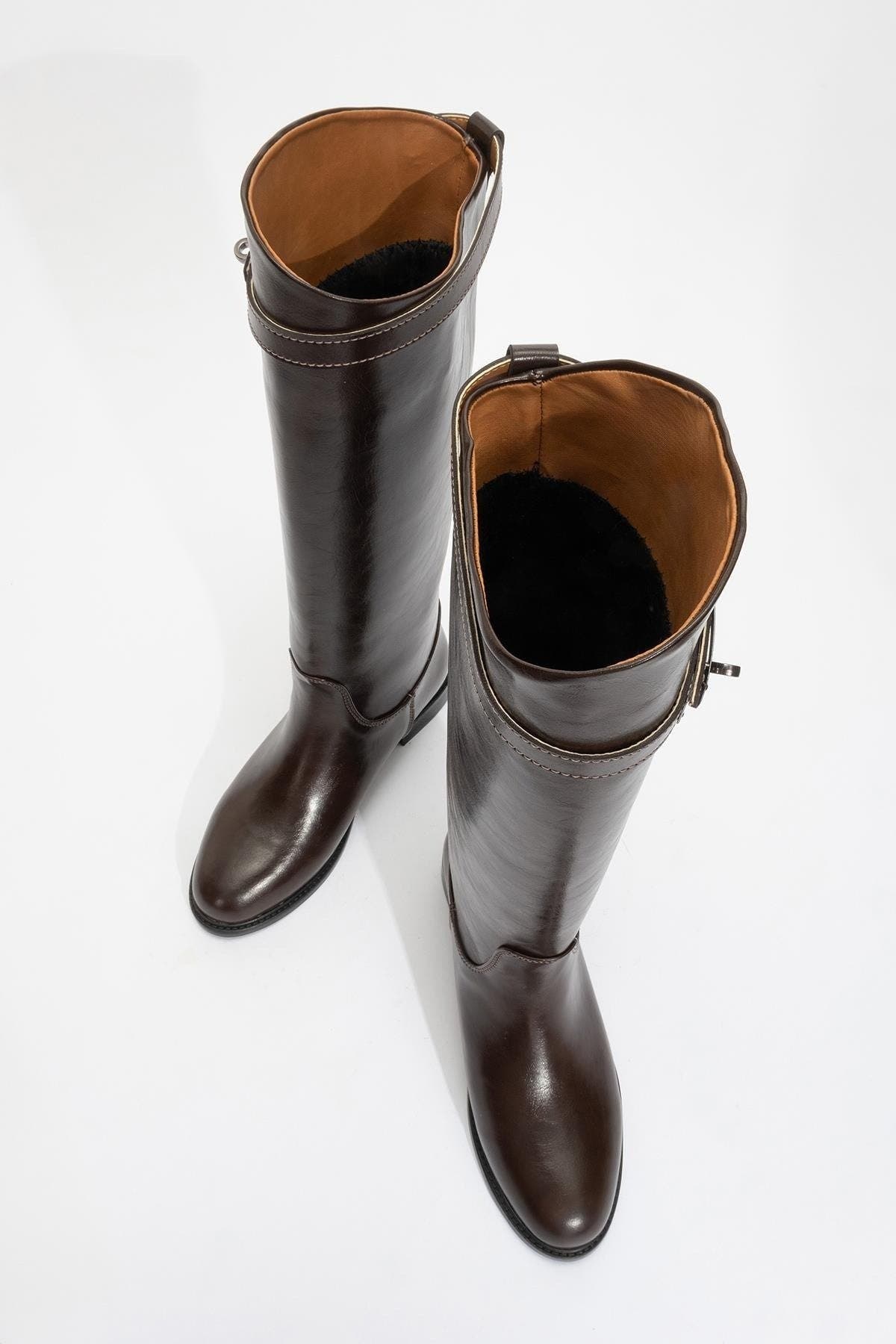 Yoko Knee High Boot, Alternate, color, Brown Faux Leather