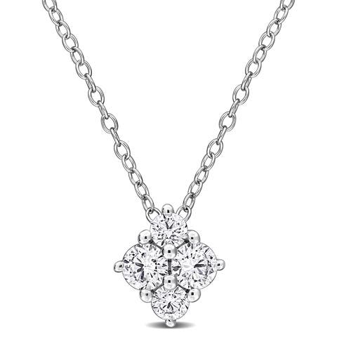 Lab-Grown Diamond Cluster Necklace
