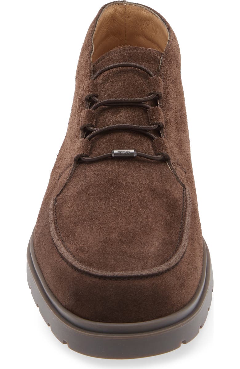 Tod's Apron Toe Suede Chukka Boot, Alternate, color, Testa Moro