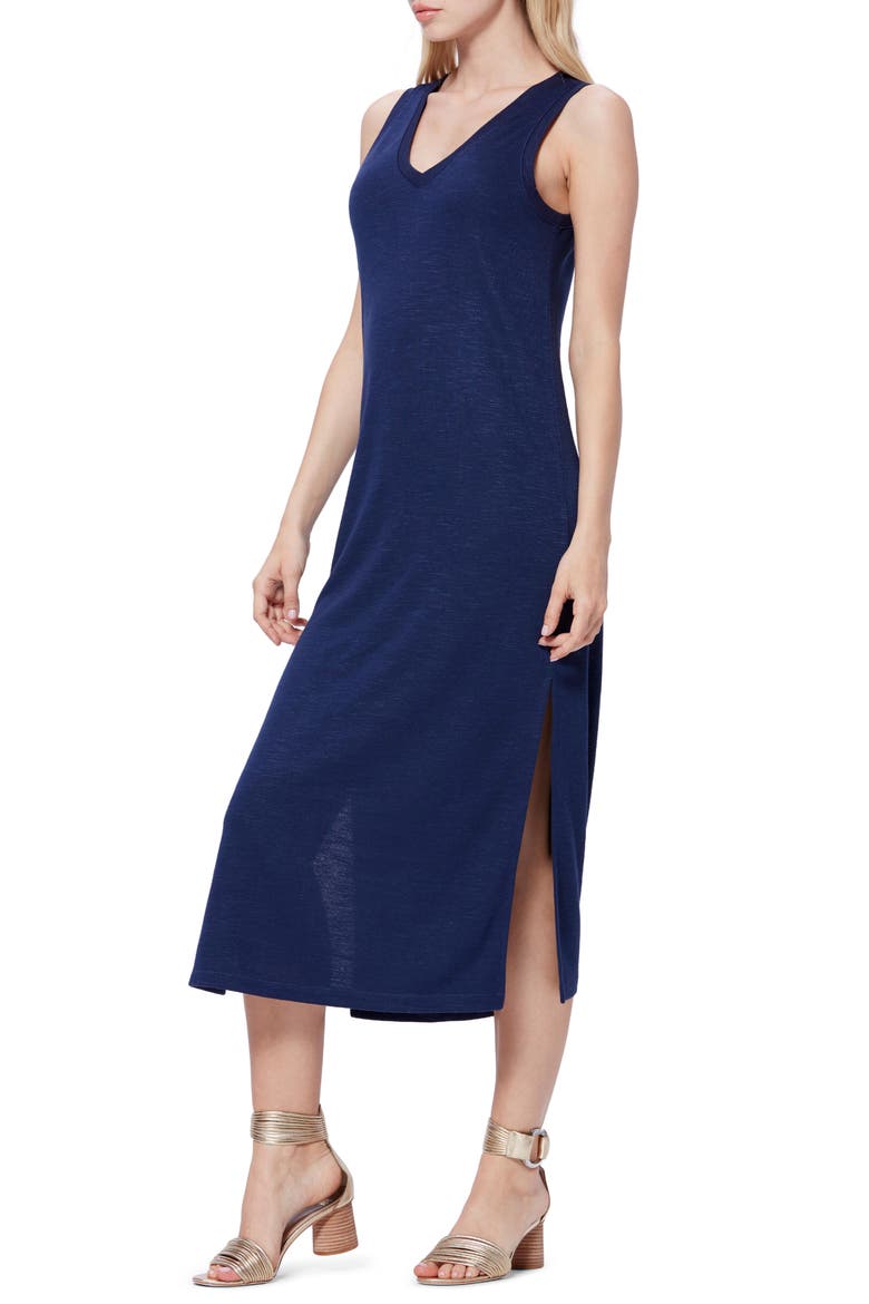 Sage Midi Tank Dress, Alternate, color, NAVY