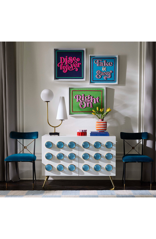 Jonathan Adler Large Fleur Acrylic Box In Blue