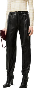 Burberry Leather Jogging Pants