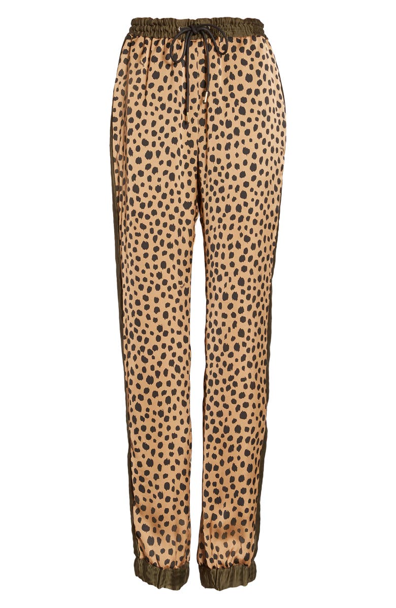 Sacai Side Pleat Cheetah Print Joggers, Alternate, color, 