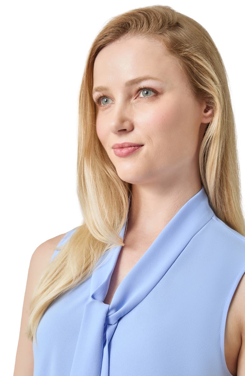 KASPER Tie Front Sleeveless Stretch Top, Alternate, color, 