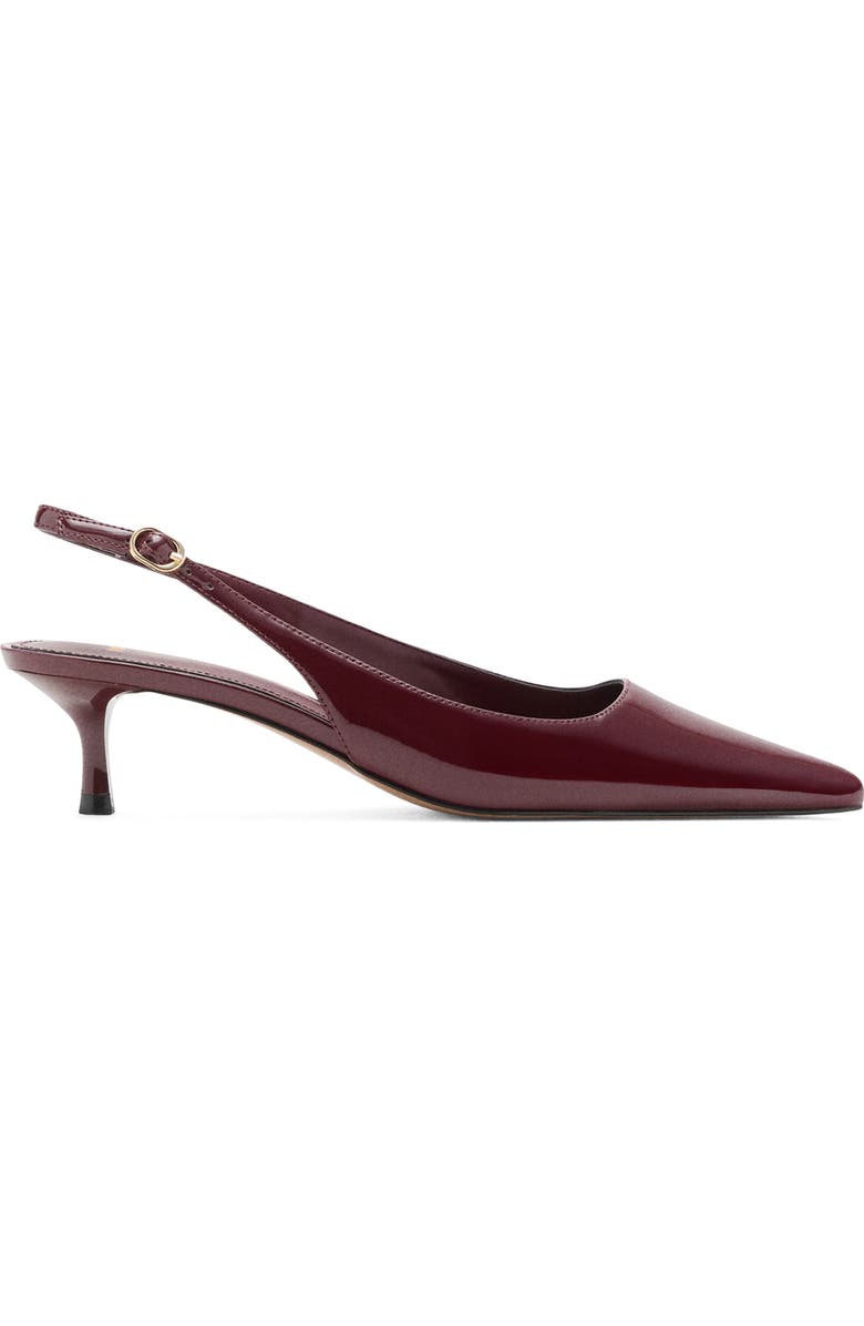 MANGO Mona Slingback Pump, Alternate, color, Burgundy