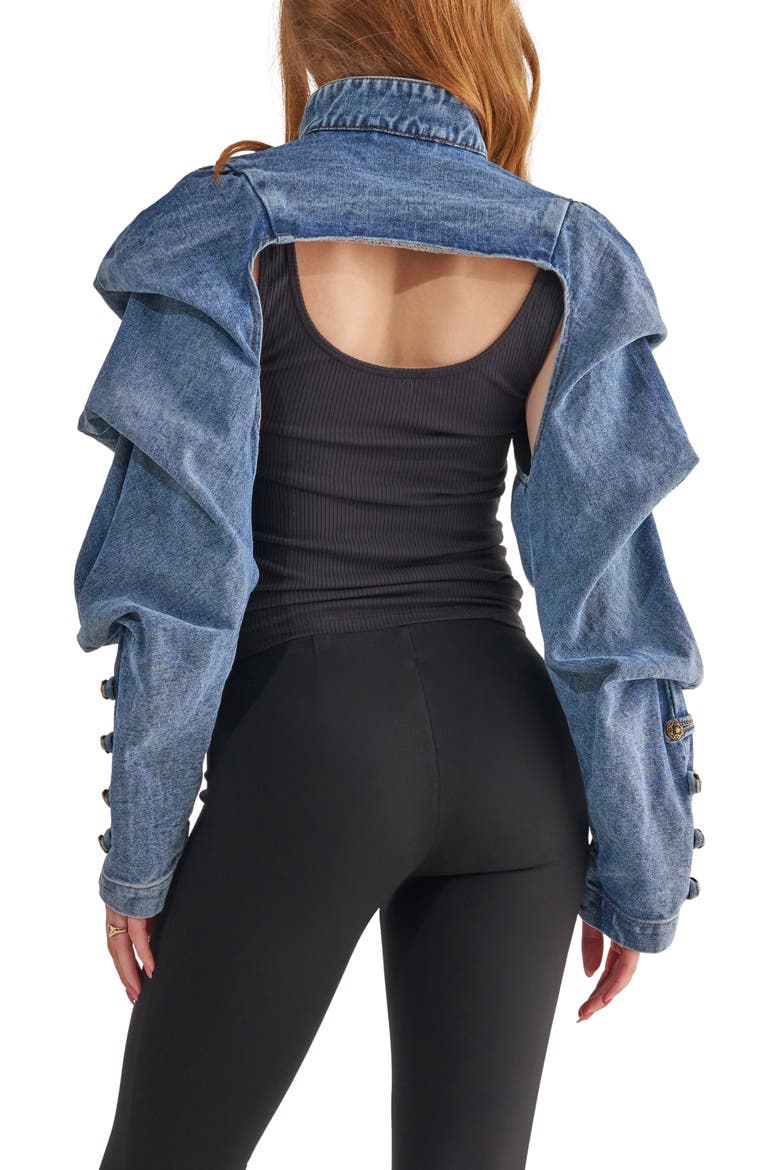 Merryn Cropped Jacket, Alternate, color, DENIM