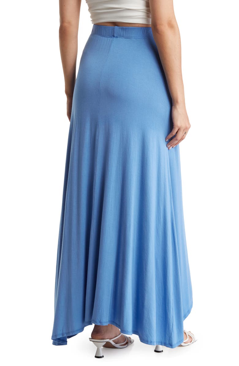 GO COUTURE Asymmetric High-Low Skirt, Alternate, color, Blue Perennial