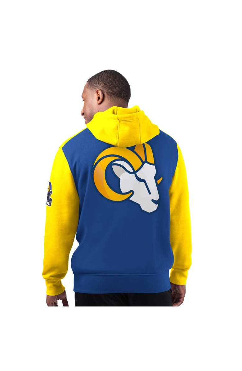 STARTER Men's Starter Royal Los Angeles Rams Extreme Pullover Hoodie, Alternate, color, Royal