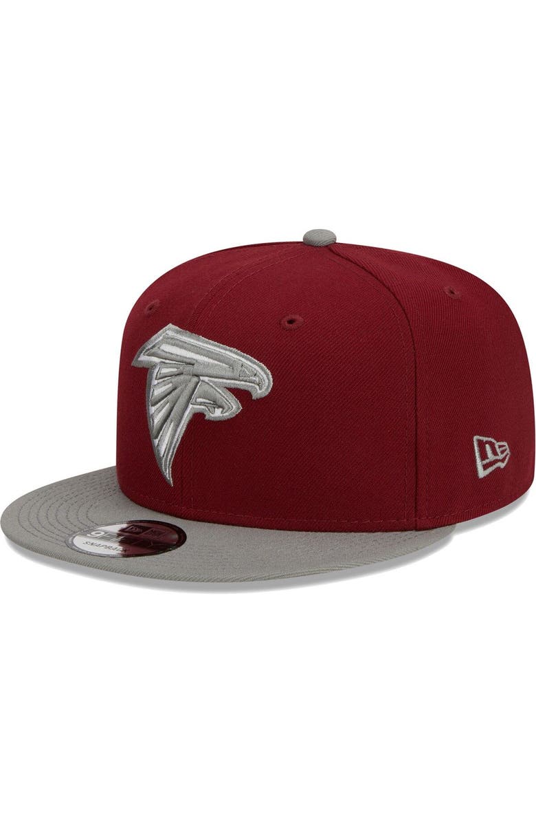New Era Men's New Era Cardinal/Gray Atlanta Falcons 2Tone Color Pack 9FIFTY Snapback Hat, Main, color,