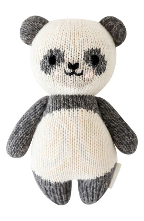 cuddle+kind Baby Panda Bear Baby Stuffed Animal in Charcoal/Cream 